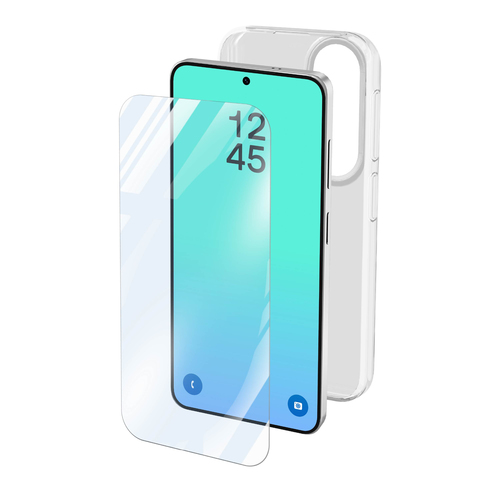 Cellularline CASE + GLASS KIT GALAXY A27 TRANSPARENT – image 1