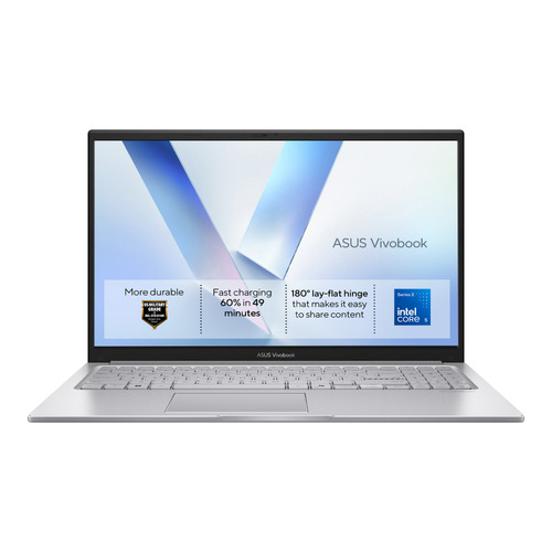 ASUS Vivobook 15 X1504MA-BQ518W Intel Core 5 320 Ноутбук 39,6 cm (15.6") Full HD 8 GB DDR5-SDRAM 256 GB Твердотельный накопитель (SSD) Wi-Fi 6 (802.11ax) Windows 11 Home Серебристый