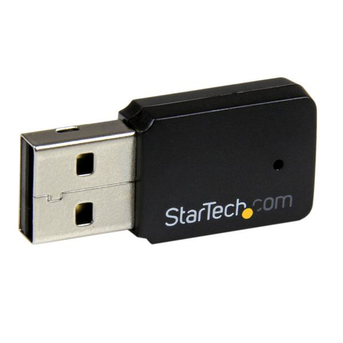 StarTech.com Mini Adaptador de Red USB 2.0 Inalámbrico Wireless-AC de Banda Doble AC600 - Wifi 802.11ac 1T1R