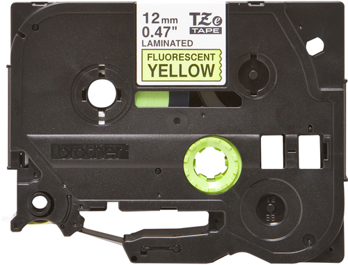 Brother P-touch TZe-C31 12mm x 5m Black On Fluorescent Yellow TZEC31 - image 2