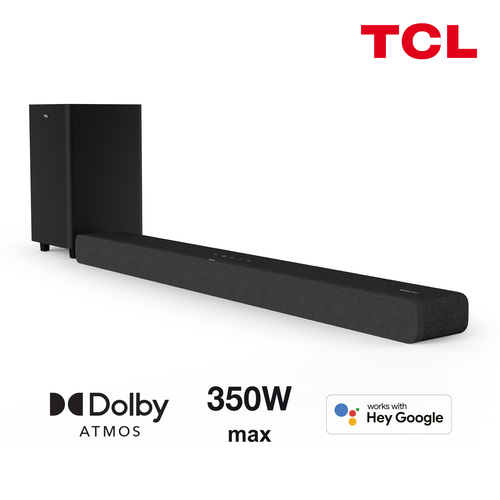 TCL 8 TS8132 динамик звуковой панели Черный 3.1.2 канала 350 W