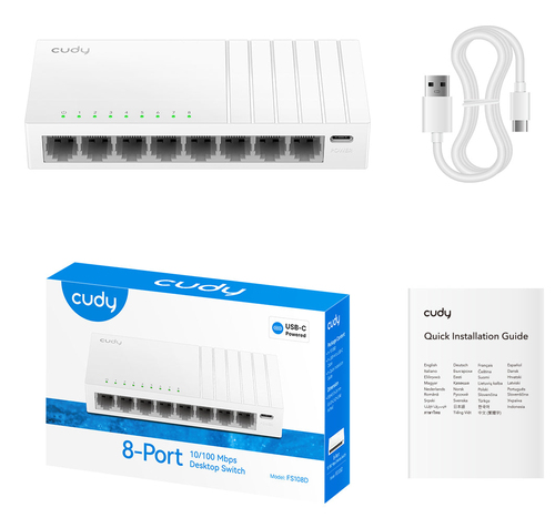 Cudy 8-Port 10/100 Mbps Unmanaged Switch, afbeelding 3