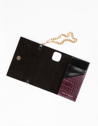 iDeal of Sweden Studio Clutch iPhone 12/12P Plum Croco – image 4