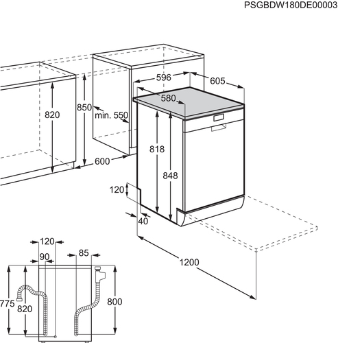 AEG Series 7000 FFB73727PM Freestanding 15 place settings – image 9