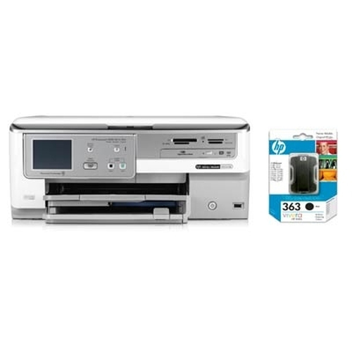 HP Photosmart C8180 All-in-One Printer + HP 363 Black Ink Cartridge with Vivera Ink