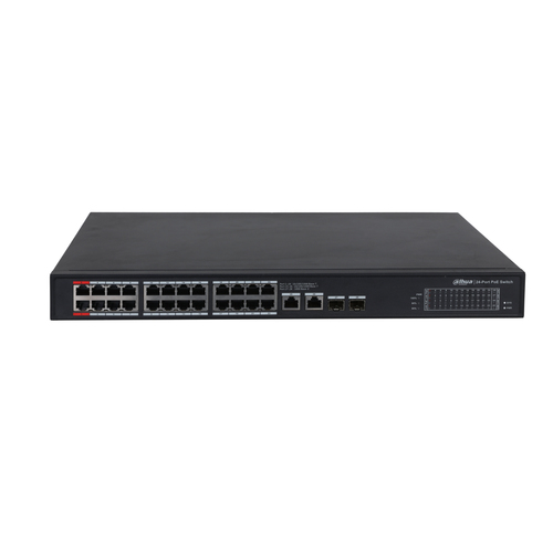 Dahua Technology PoE PFS3228-24GT-360 Unmanaged L2 Gigabit Ethernet (10/100/1000) Power over Ethernet (PoE) Black
