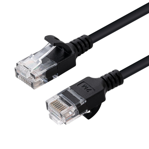 Microconnect V-UTP6A02S-SLIM сетевой кабель Черный 2 m Cat6a U/UTP (UTP)