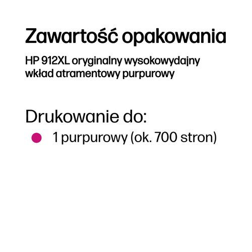 HP Inc. Tusz 912XL Magenta Ink 3YL82AE