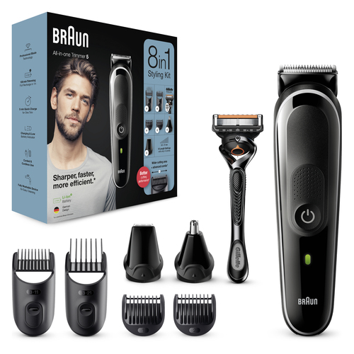 Braun All-in-one trimmer MGK5260, 8-in-1 trimmer, 6 attachments and Gillette Fusion5 ProGlide razor – image 3