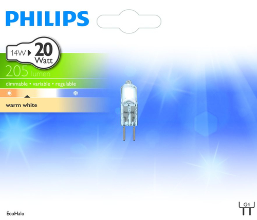 Philips Halogen 8727900932294 energy-saving lamp 14 W Soe valge G4