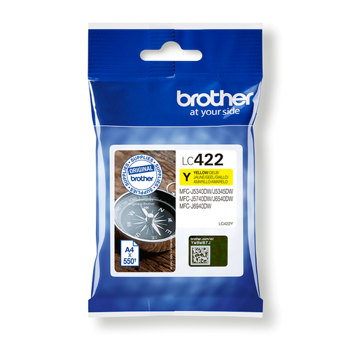 Brother LC422Y Inkjet Cartridge Yellow LC422Y - image 1