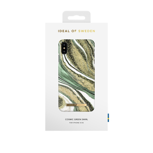 iDeal of Sweden Printed Case iPhone X/XS Cosmic Green Swirl