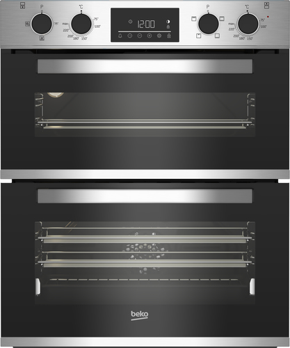 Beko BBTQF22300X 72cm Built-Under Double Fan Oven with Touch Control LED Timer