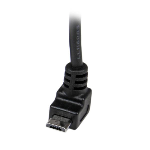 StarTech.com 1m Micro USB Cable Cord - A to Up Angle Micro B - Up Angled Micro USB Cable - 1x USB A (M), 1x USB Micro B (M) - Black (USBAUB1MU) USB-kabel 1m Sort – billede 4