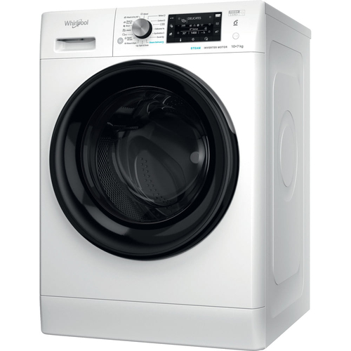 Whirlpool FFWDD1076258B стирально-сушильная машина Отдельно стоящий Фронтальная загрузка Белый