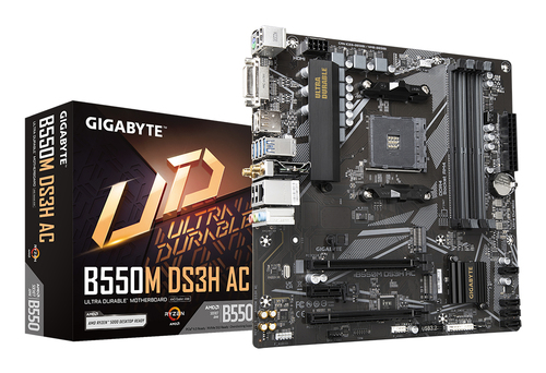 Motherboards GIGABYTE MB GIGABYTE B550M DS3H AC