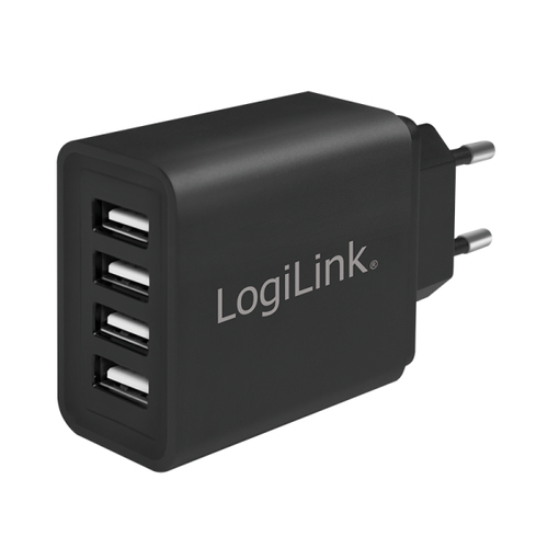 LogiLink PA0211 mobile device charger Smartphone, Tablet Black AC Indoor