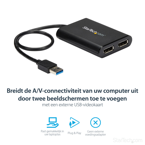 StarTech.com USB32DP24K60 - Externe video-adapter, afbeelding 9