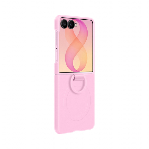Samsung Galaxy Z Flip 8 Siliconen Back Cover met Magneet Roze, afbeelding 4