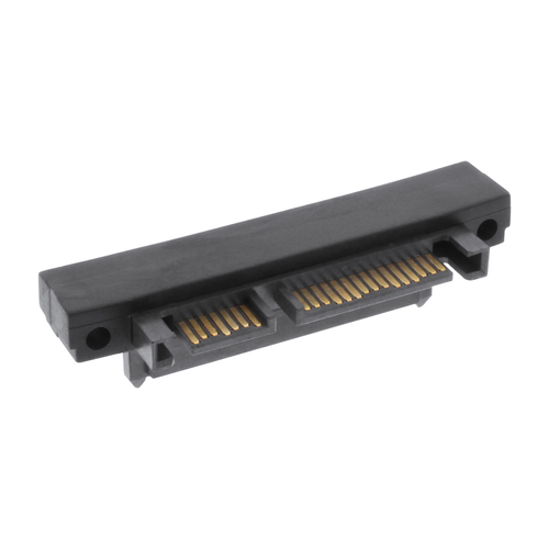 Product image: InLine SATA adaptor, M/F, 22pin (15+7) downward angled