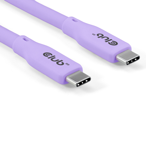 Club3D USB4 Gen 3x2 20Gbps 240W USB Type-C 2m Paars, afbeelding 6
