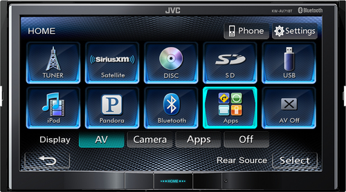 JVC KW-AV71BTE car media receiver Black