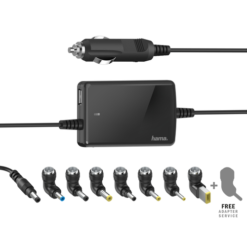 Hama Slim & Light Universal Car Notebook Power Supply Unit Bilstrømsadapter 15 - 19V