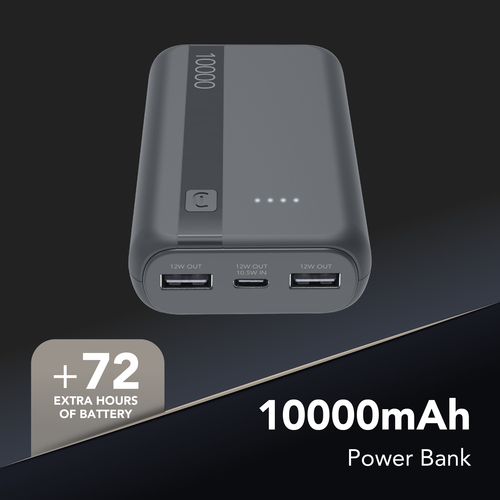 Cellularline ESSENTIAL 10000 POWER BANK GREY – image 2