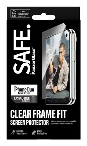 SAFE by PanzerGlass Screen Protector Apple iPhone Duo  Ultra-Wide Fit m EasyAligner sub-screen – Foto 3 von 6