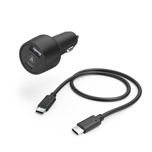 Hama Car Charging Kit Смартфон Черный Прикуриватель Быстрая зарядка Авто