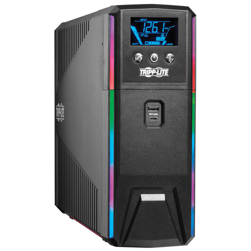 SMART1500PSGLCD NO BREAK TRIPP LITE SMART1500PSGLCD EQUIPO GAMER RESPALDO POR BATERA DEL UPS PARA JUEGOS CON ONDA SINUSOIDAL PURA DE 1500VA 900W 120V - LCD AVR LEDS RGB CARGA USB 3 AOS SMART1500PSGLCD