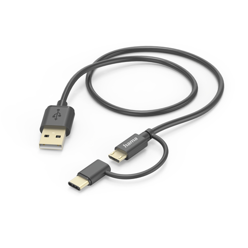 Hama 00201533 USB кабель USB 2.0 1 m USB A Micro-USB B 0,48 Gbit/s Черный