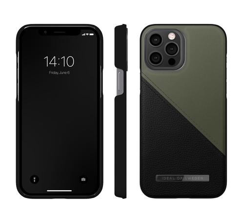iDeal of Sweden Atelier Case iPhone 12PM/13PM Onyx Black Khaki – image 3
