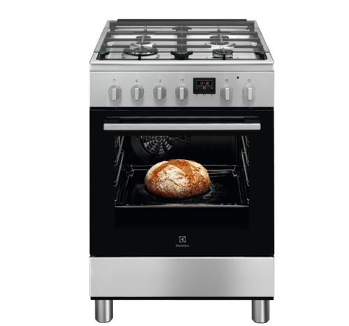 Electrolux LKK644200X Freestanding cooker Electric Gas Black, Stainless steel