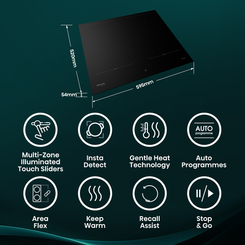 Hisense Hi8 HI6443BSCWF 60cm Induction Hob - Black - image 4