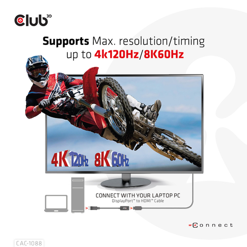 Club 3D DisplayPort 1.4 naar HDMI HDR Active adapter, afbeelding 5