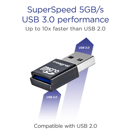 Integral USB3.0 CARDREADER SINGLE SLOT MSD A2 R-180 W-130 MBS ETAIL – image 4
