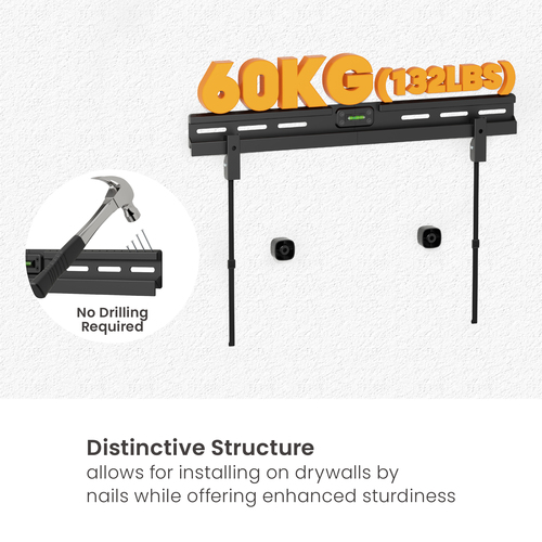 Equip 37"-86" No Drilling TV Wall Mount Bracket – image 4