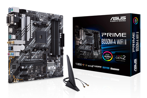 Asus Prime B550M-A Wifi II Amd B550 DDR4 Micro Atx AM4 Motherboard - 90MB19X0-M0EAY0 - image 1