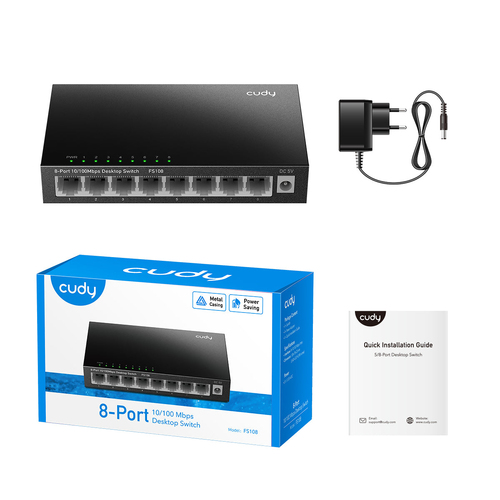 Cudy 8-Port 10/100 Mbps Desktop Switch, afbeelding 3