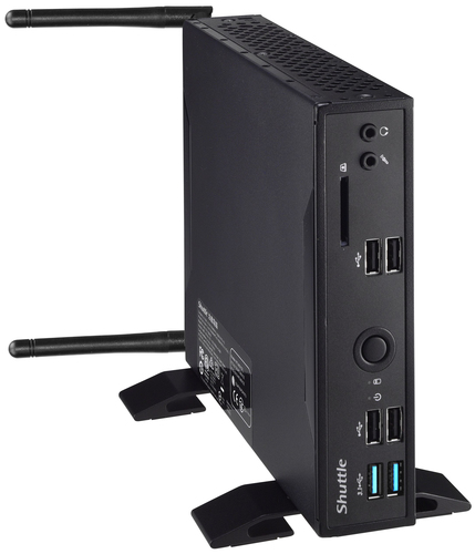 Shuttle XPC slim Barebone DS10U, Celeron 4205U, 1xHDMI,1xDP,1x VGA, 2x LAN,1xCOM, 8x USB, fanless, 24/7 permanent operation – image 3