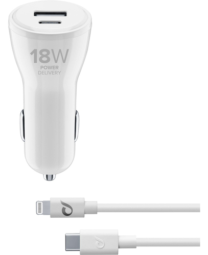 Cellularline USB-C Car Charger Dual Kit
