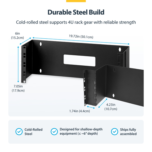 StarTech.com 4U Hinged Wall Mount Patch Panel Bracket – image 9