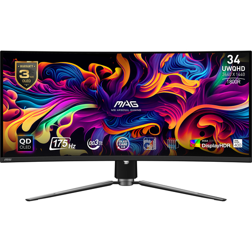 MAG 341CQP QD-OLED MONITOR 34 MSI MAG 341CQP QD-OLED CURVO 175HZ MAG 341CQP QD-OLED