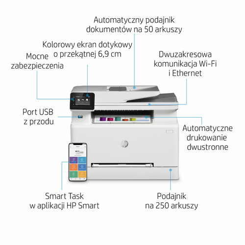 Drukarka wielofunkcyjna laserowa HP LaserJet Pro M283fdw | WI-FI Dupleks Color USB LAN