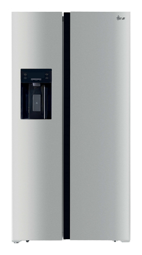 Hoover H-Fridge 700 Maxi HOSS3T918EIXK Non-Plumbed Total No Frost American Fridge Freezer - Inox - E Rated, Stainless Steel - image 1