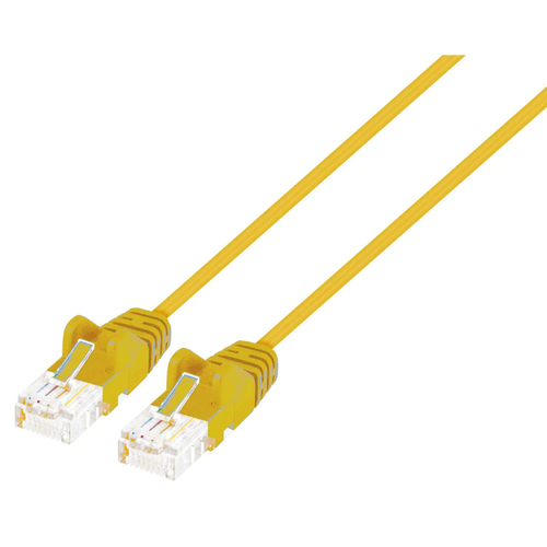 CAT6 U/UTP SLIM NETWORK PATCH CABLE, 7 FT., YELLOW