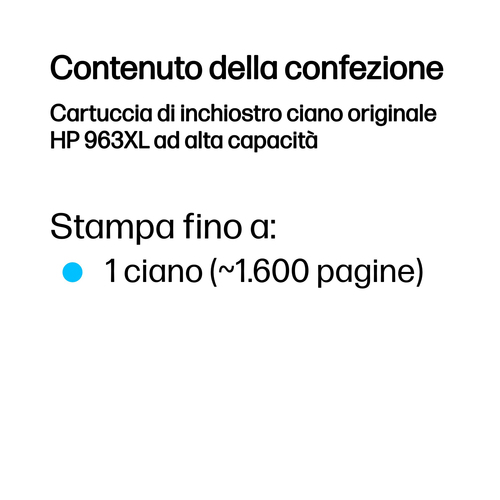 HP 963XL – Cartuccia ciano originale