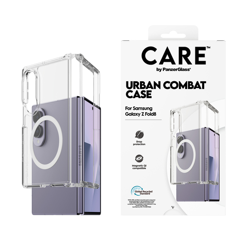 PanzerGlass CARE™ by PanzerGlass® Urban Combat Case Transparent w. White Qi Samsung Fold8 – image 2