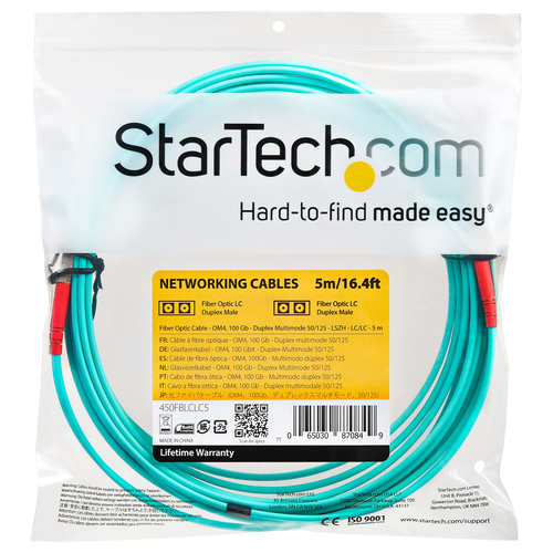 StarTech.com Netværkskabel Fiberoptik OM4 5m – billede 5